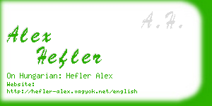 alex hefler business card